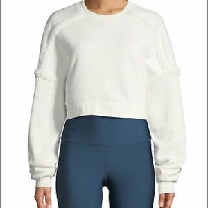 alo yoga faux sherpa accent sweatshirt